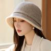 Elegant Temperament Basin Hat Women's Autumn and Winter Fashion Bucket Hat Bucket Hat Women's Winter Knitted Wool Hat Outdoor Travel Windproof Hat