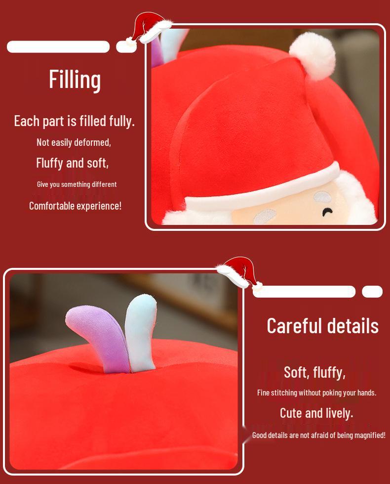 Creative Apple Santa Claus Plush Toy Christmas Ornament Figure