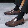 Herrenschuhe Ganzjahres Business Casual Lederschuhe Herren Trend Loafer Ein-Pedal Deutsch