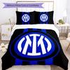 Biancheria da letto con motivo Inter Milan, Set piumone Copripiumino Federa Regalo di compleanno per la casa (1*copripiumino+2*federe,senza imbottitura)
