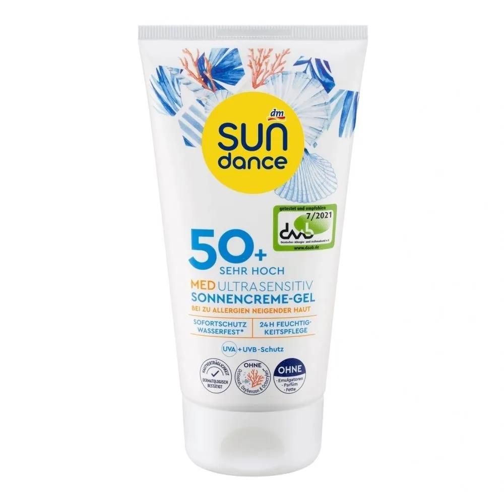 DM Sundance Med Ultra Sensitive Fragrance-Free Sun Cream-Gel LSF50+ 150ml