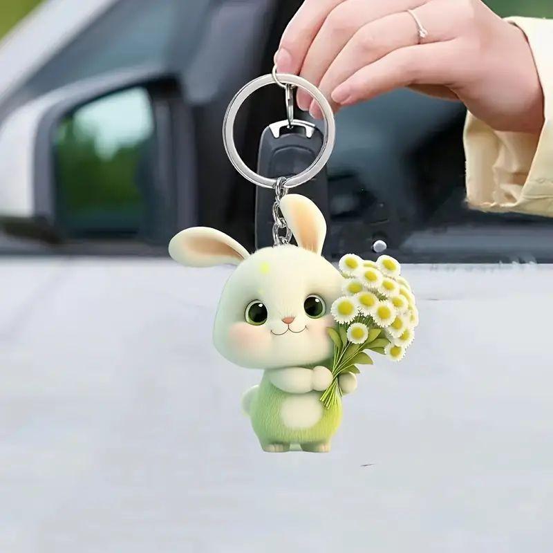 Adorable Cartoon Acrylic Christmas Tree Pendant For Car Decoration Interior