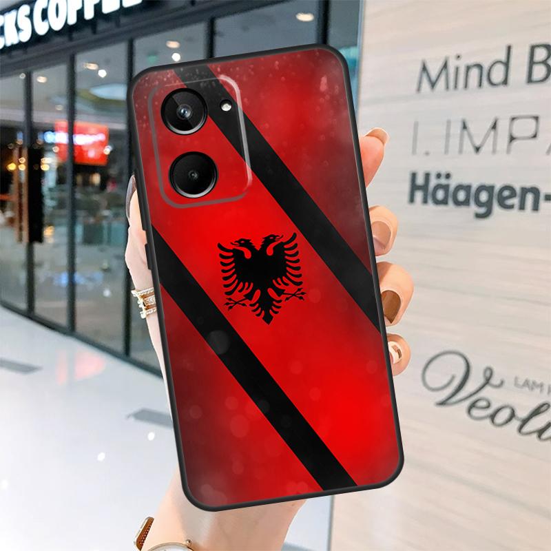 Albania Albanians Flag Case For Realme 15 Pro 14 13 11 12 Pro Plus GT7 GT6 C55 C51 C53 C35 C33 C61 C65 C67 C71 C75