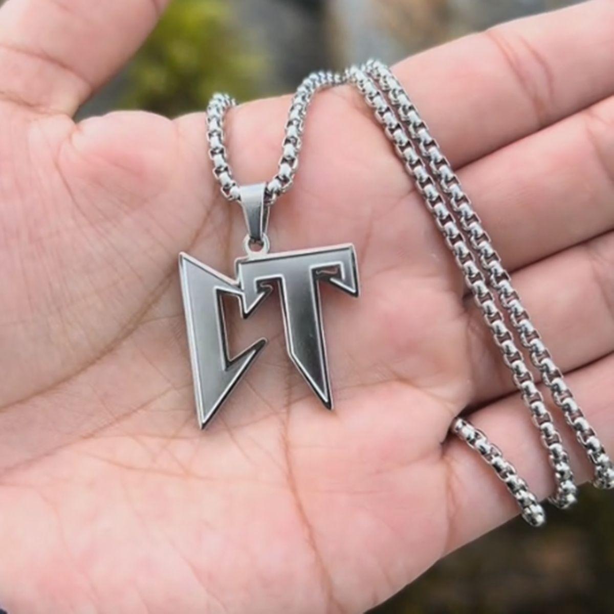 Fashionable and High-end Silver Symbol Pendant Men s Necklace 60CM