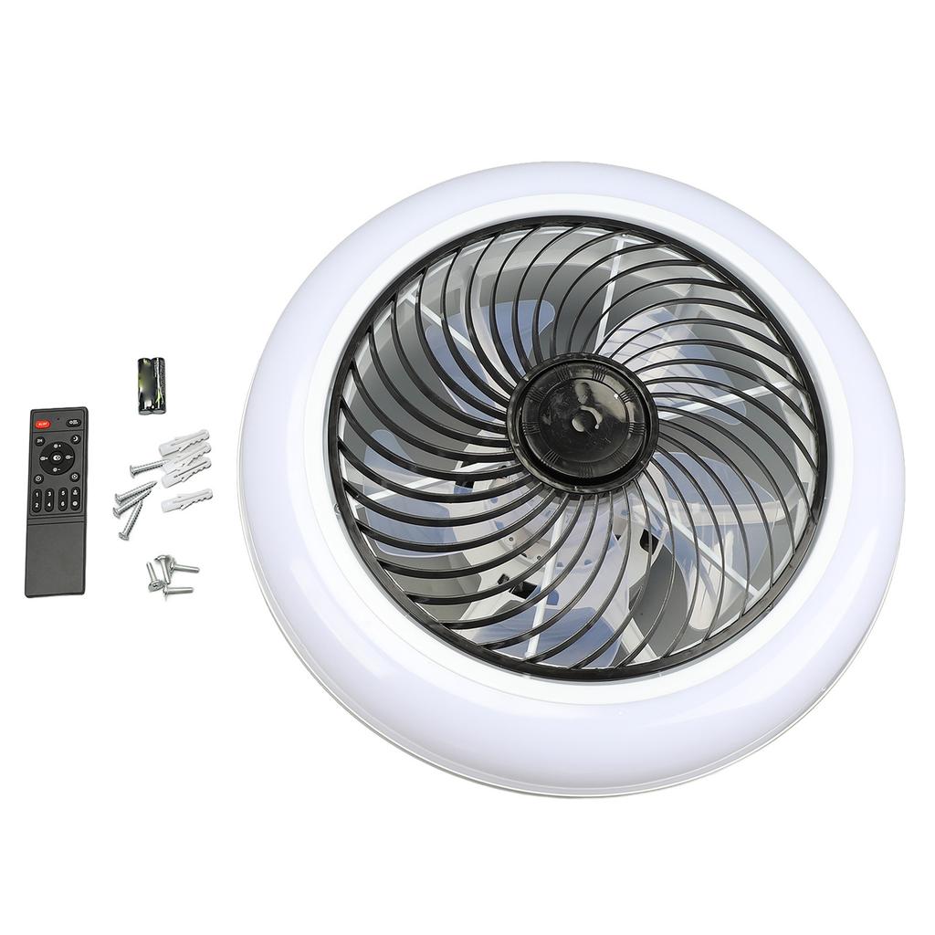 Ceiling Fan Light 6 Gear Wind Stepless Dimmable Quiet Modern Flush Mount Ceiling Fan with Light and