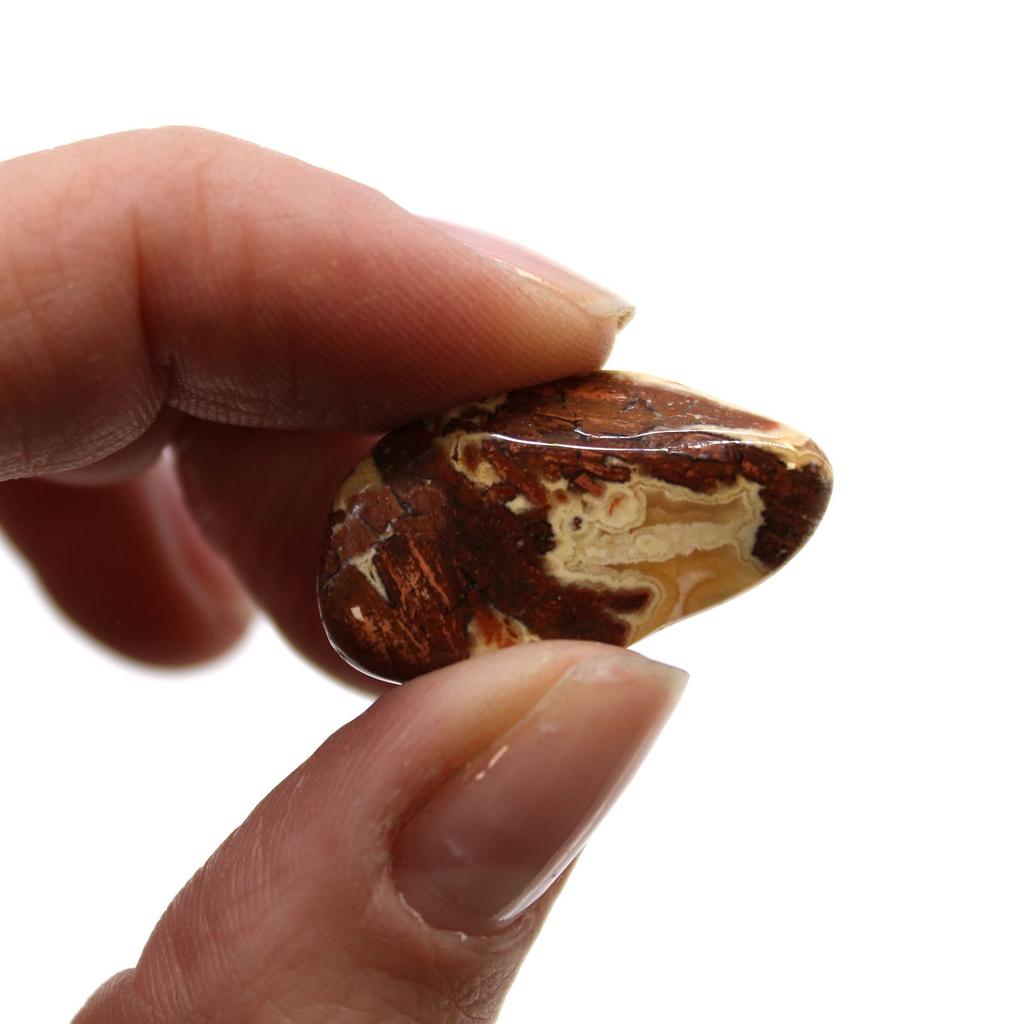 Small Brecciated Jasper Tumbled Stones African - 24 Pieces