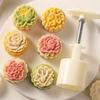 Hand-Pressure Moon Cake Mold Flower Shape Cookie Stamps Moon Cake Maker MidAutumn Festival DIY Cookie Pastry Tool