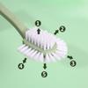 Five-sided Shoe Brush, Long-handled, Soft-bristled Household Plastic Laundry and Shoe Cleaning Brush for Children and Babies