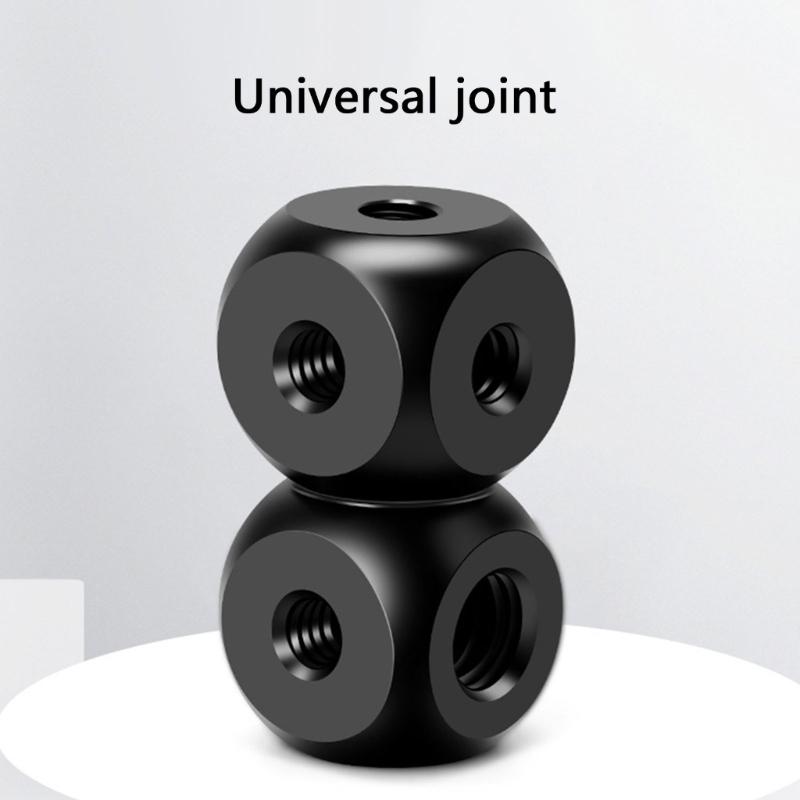 Aluminum Mounting Block 1/4 3/8 Screw Hole Adapter Block Mount Block Bracket for Microphone Tripod Accessories