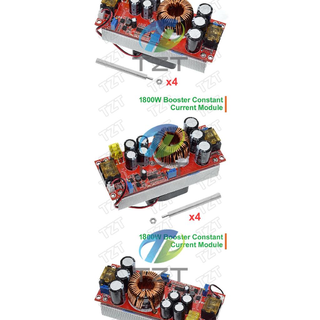 TZT 1800W 40A DC-DC Boost Converter Step Up Power Supply Module 10-60V to 12-90V Adjustable Voltage Charger