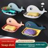 Soap Box Without Perforation, Household Soap Storage Rack, Draining Little Whale, Cute Cartoon Wall-mounted Bathroom Storage Box