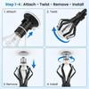 1/3Pcs Aluminum Zinc Zinc Alloy Light Bulb Changing Tool Telescopic Rod Bulb Removal Tool  High Ceilings