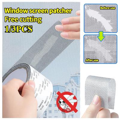 Fix Net Window Home Adhesive Anti Mosquito Fly Bug Insect Repair Screen Wall Patch Stickers Mesh Window Screen Window Net Mesh