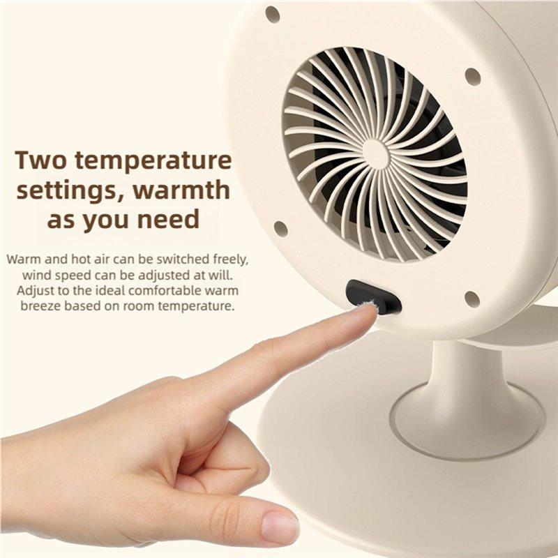 A78E-Desktop Space Heater Portable Mini Heater Dual Warm Air Settings Powerful For Home Office Bedroom EU Plug B