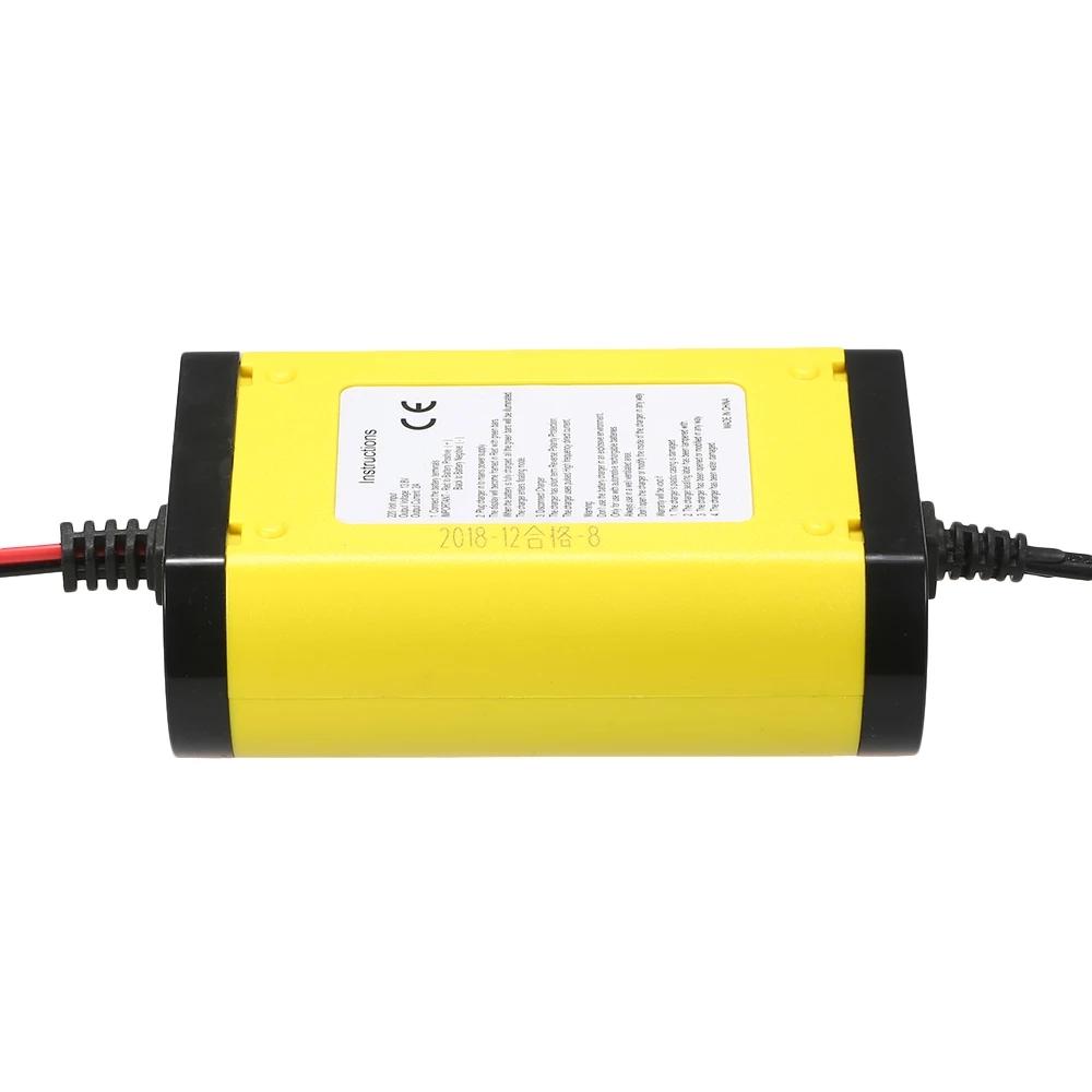 12V 2A Lead Acid Battery Charger Lcd Display AC 110V 220V Motorcycle Car Charge For 5AH 7AH 12AH 14AH 20AH