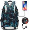 Anime Manga Cartoon Print USB Charging Student Backpack Teenagers Unisex Casual Large Capacity Daypack Simple Edition