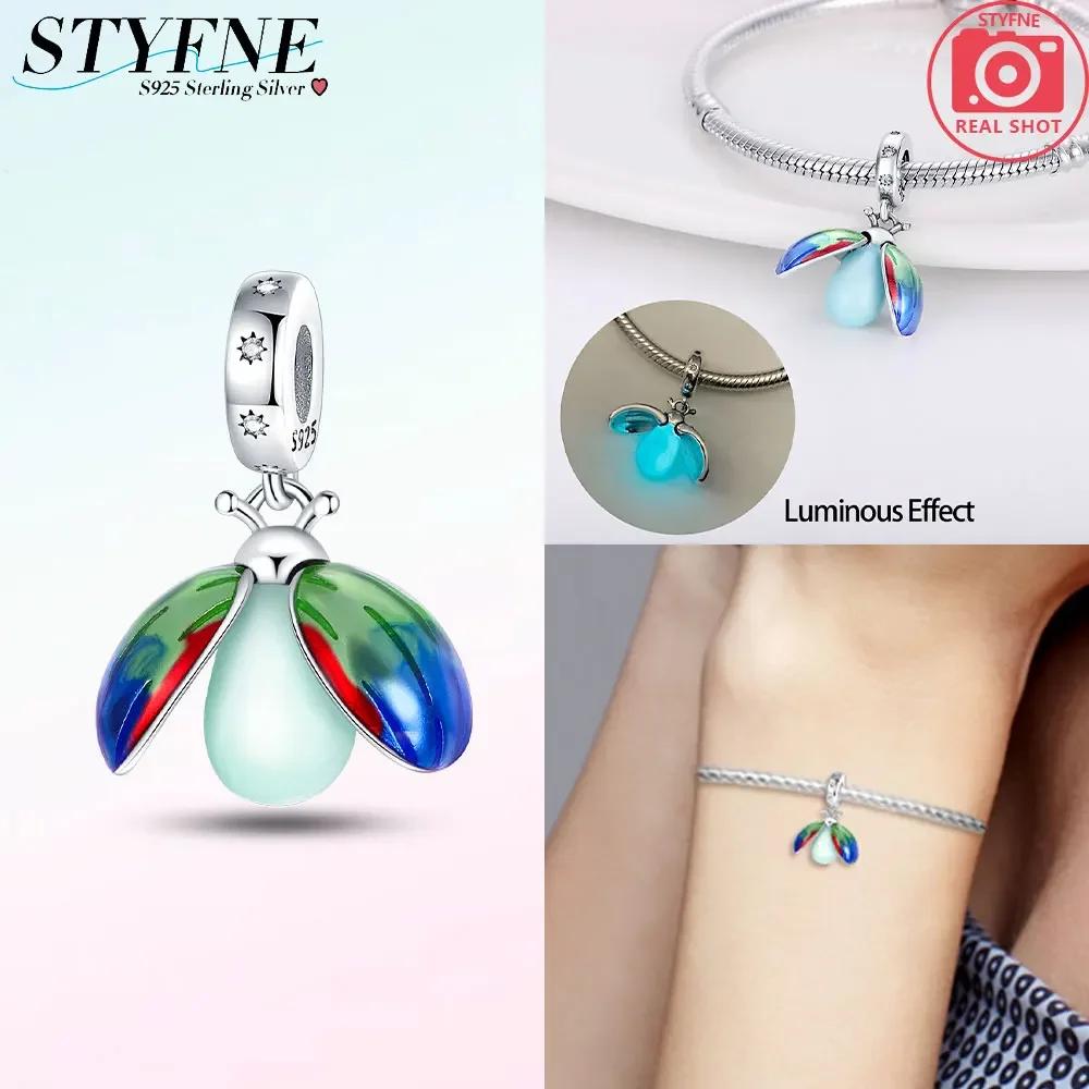 

Copper Luminous Chameleon Change Color Butterfly Insect Beads Charms Pendant Fit Original Bracelets Diy Jewelry