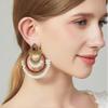 European & American Retro Beaded Tassel Fashion Earrings - Exaggerated Long Style for Women