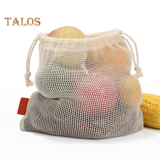 3Pcs Eco-Friendly Reusable Bags Mesh Breathable Strong Load-bearing Snacks Toys Organizer Multipurpose Grocery Shopping Bags