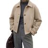 New Style Elegant British Style Straight Short Lapel Woolen Coat for Women in Autumn and Winter.