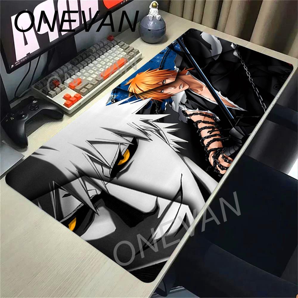 Japan Cool Anime Mouse Pad Laptop Black And White Keyboard Rug PC BLEACH Gamer Cabinet Desk Mat XXL Rubber Anti Slip Mousepad
