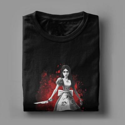 Game AAlice Madness Returns T Shirt Summer  100 Cotton TShirts For Unisex Trending Custom Tee Shirt Short Sleeve Vintage Top Tees