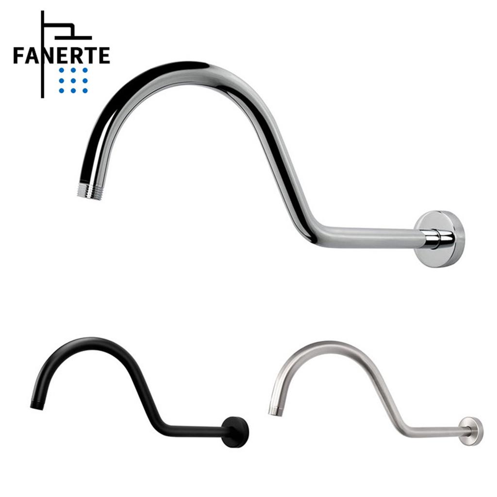 High Arc S Shaped Shower Arm Fashionable Shower Arm Luxury Bathroom Upgrade Steel for Stylish & Rust Frees Bath Space