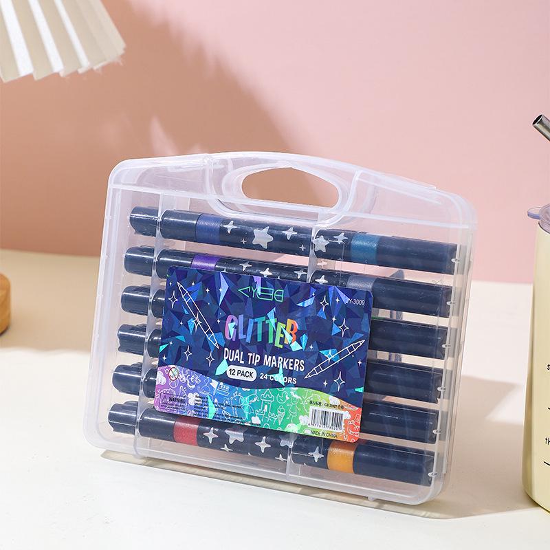 Dual-Head Acrylic Soft Tip Fluorescent Marker: Cross-border Art Watercolor Painting Pen