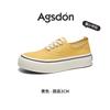 Augu Shideng Canvas Shoes Women's 2025 New Summer Platform Korean White Shoes Comfortable Casual Board Shoes Not Tired Feet