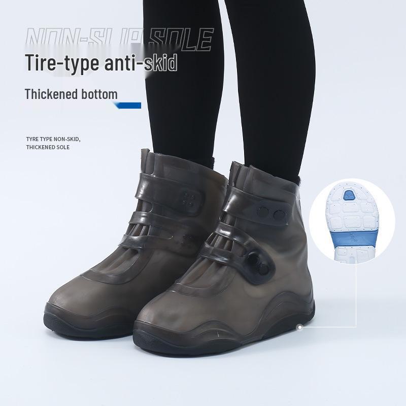 Silicone Waterproof Non-Slip Overshoes for Adults & Children: Anti-Fouling, Thick, Wear-Resistant, Portable, Easy On/Off Rain Boot Covers
