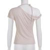 2025 Summer Off-Shoulder Polka Dot Lace-Up T-Shirt - Trendy Girly Style