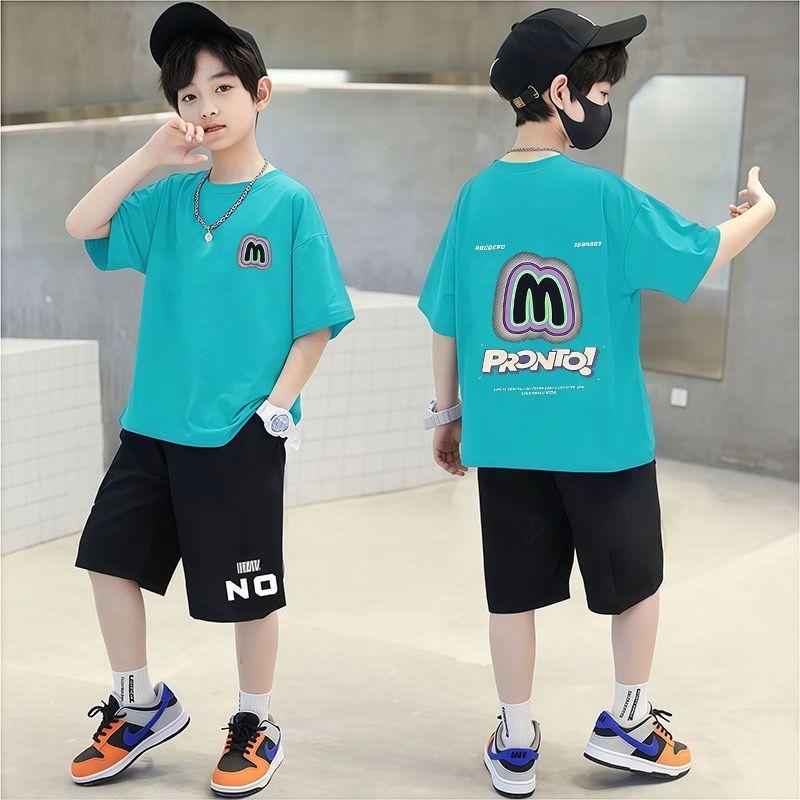 Summer Children's Clothing Sports Short Sleeved Loose New Set