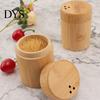 Toothpick Dispenser Storage Box Portable Dustproof Bamboo Large Capacity Round Tooth Pick Holder for Hotel