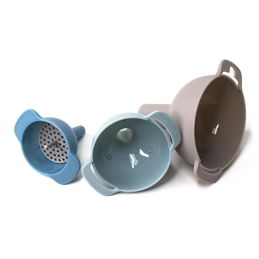 4 Pieces/Set PP Kitchen Oil Funnel Portable Reusable Washable Round Household Fruit Filter Strainer Tool Accessories