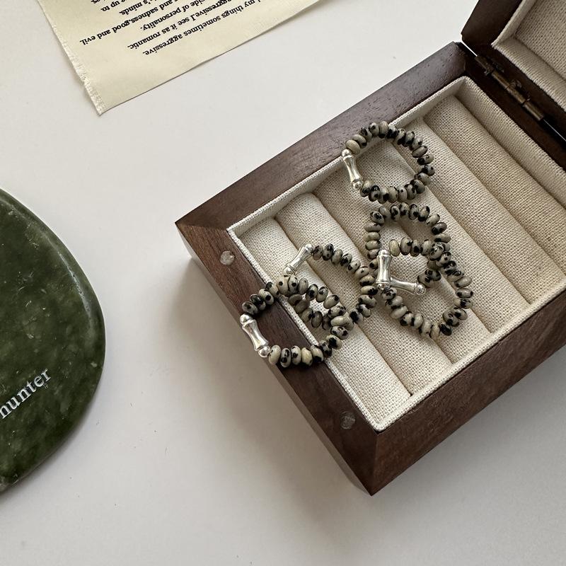 S925 Sterling Silver Niche Design Sense Personalized Beaded Spot Necklace Simple Handmade Design Fashion Set 925 silver