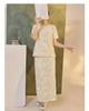 Elegant Sequin Embellished Chinese-Style Women's Shirt and Skirt Set – Spring/Summer Collection