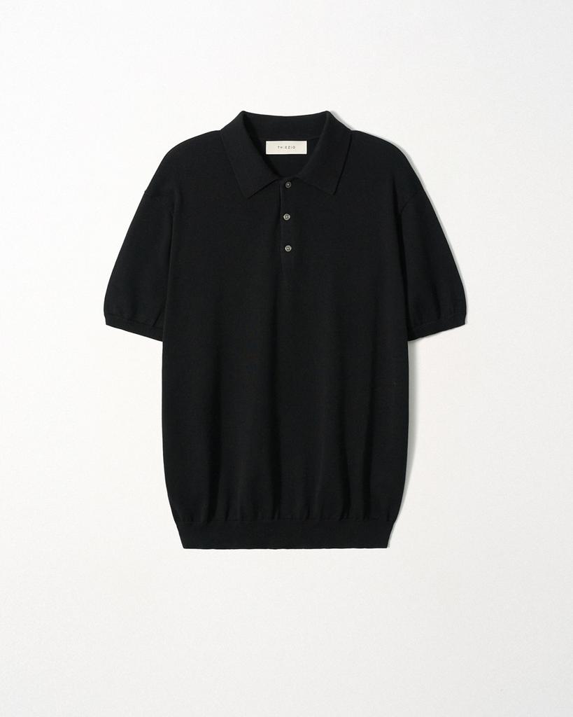 EZIO Signature Polo Knit_Black