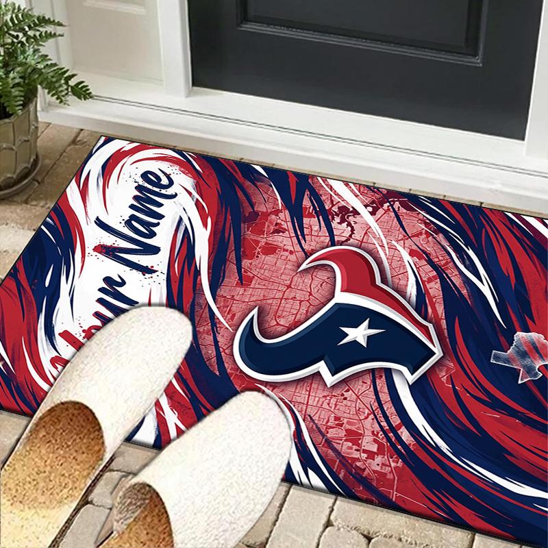 Custom NameTexans basketball Carpet, Indoor Rug, Chair Rug, Living Rooms, Doormat Made From Polyester Home Decor Birthday Christmas Gifts