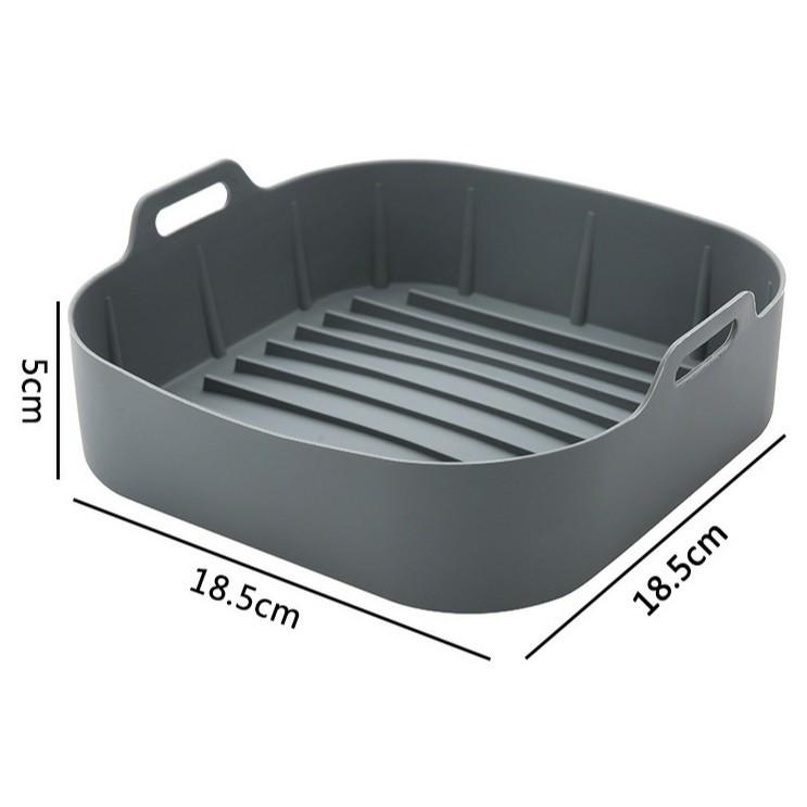 Silicone Air Fryer Baking Pan Liners with Handles Food-Grade Silicone Oven Liner Non-Stick Reusable Airfryer