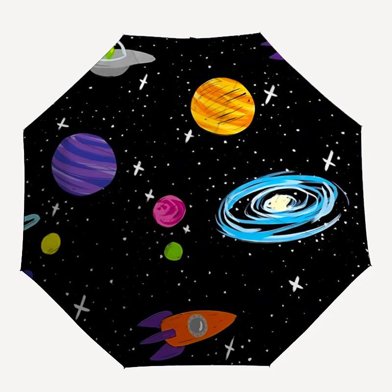 

1pc Space Adventure Automatic Open/Close Umbrella with Windproof, 8-Rib Sturdy Canopy, , Outdoor Accessory, Ideal for Gifts yy251117029