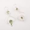 Natural Green Amethyst Gemstone 925 Solid Silver Handmade Stylish Earrings 2.07" EE-170-14