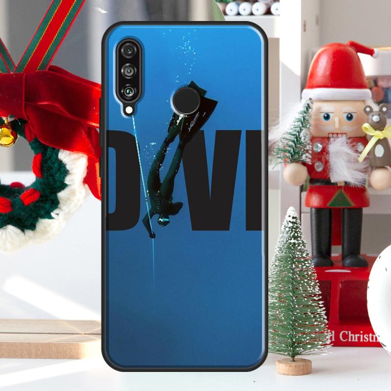 Diver Underwater Diving Cave Caving For Huawei Nova 9 10 SE 11 Pro Y60 Y70 Y90 Y61 Y91 Y72 Y73 12i 11i 8i P20 P30 P40 Lite Case