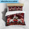 3PCS Horror Clown Laughing 3pcs Bedding,Including 3PCS Duvet Cover And 2pcs Pillowcases Perfect for Christmas,Ideal for Bedroom, Dormitory