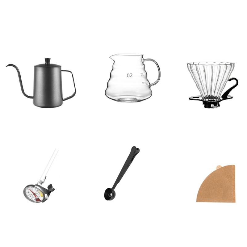 

A65T-Hand Brewed Coffee Set Coffee Accessories Coffee Kettle Portable Gooseneck Kettle Camping Barista Tools