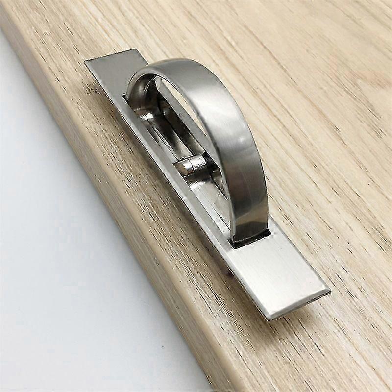 Tatami Recessed Door Handle Convenient Zinc Alloy Hidden Handles Concealed Recessed Floor Knob for Drawer Cabinet Floor Cabinet (Brushed)