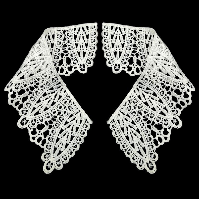Lace Shoulder Collar Piece Milk Silk Embroidery Pair Flower Hollow Fake Collar Accessories Water Soluble Embroidery Pair Collar Children'S Accessories