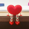 3D Printed Heart Ornament Desk Buddy with Articulated Legs Flexible Heart Figurine
