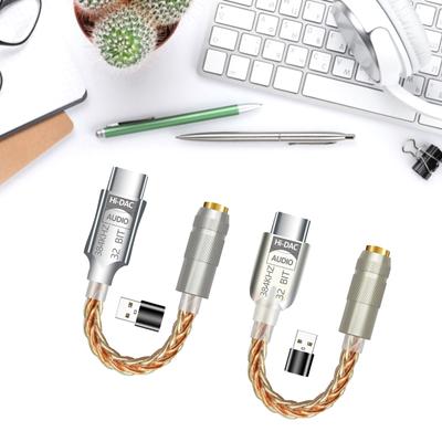 USB C auf 3,5mm Audioadapter USB C Kopfhöreradapter 32bit 384KHz ALC5686 DAC-Chip Kopfhörerverstärker Kopfhöreradapter