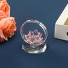 Transparent Crystal Lotus Ornament Stable Base Lotus Crystal Statue  Wedding Gifts