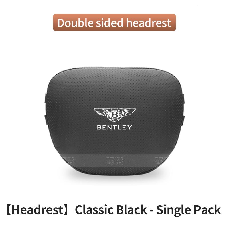 

For Bentley Continental GT MULLINER Bentayga Flying Hurtling Spurlogo Car Headrest Neck Support Lumbar Cushion Soft Neck Pillow чёрный